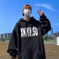 抖音得物供货可提供视频春装重磅美式宽松连帽卫衣DL2437，男装卫衣，电商A486-1