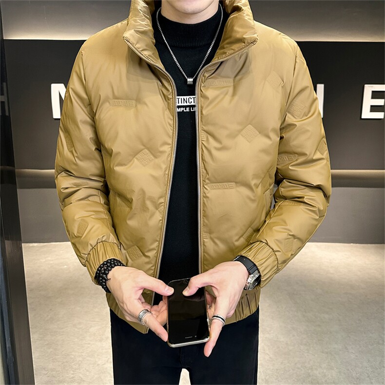 2025数据男士冬季羽绒服立领百搭鸭绒保暖青年夹克外套,男装羽绒服,电商A225