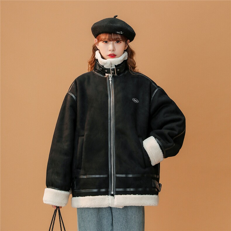 1羊羔毛休闲宽松大码M-5XL情侣潮棉服外套男YG7538P145控188，男装棉衣，星座226-2