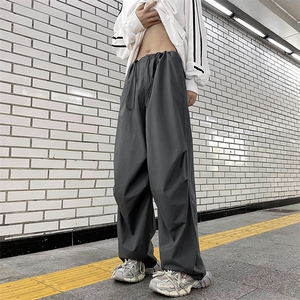 美式高街潮牌oversize长裤子男春秋直筒宽松阔腿裤 K7485-P34图片
