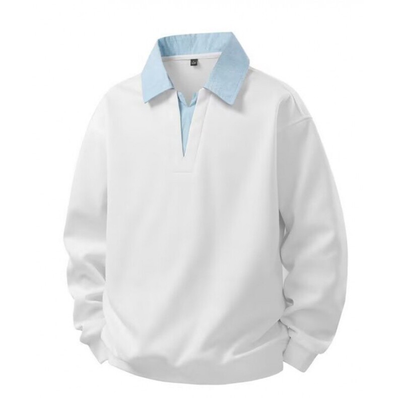 长袖卫衣男士2025年秋季翻领POLO衫男装宽松休闲春秋上衣WHJ96，男装Polo衫，星座1116A（原606A-3）