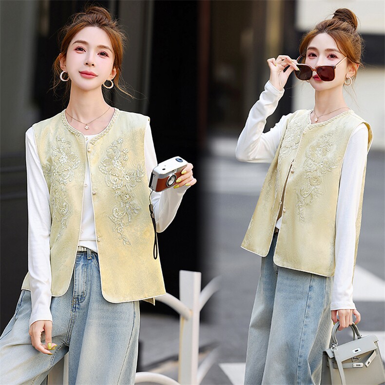 马甲女春夏百搭优雅气质简约百搭上衣女，女装马甲，曼沙奕珂