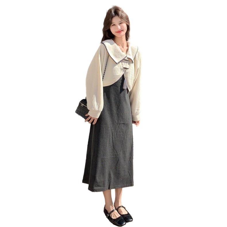 新款披肩连衣裙两件套套装621-p185-k299,女装套装/套裙,2C062