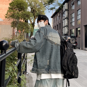 牛仔外套男春秋韩版潮流夹克男休闲百搭青少年上衣服JK02131-P75图片
