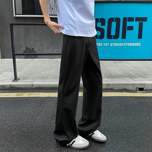 冰丝弹力薄款休闲运动西裤美式潮流高个子微喇裤504-K893-P35控59图片
