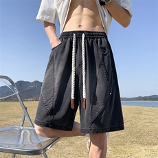 M-8XL夏季宽松大码牛仔工装短裤五分裤XZ109-K2302-TP45，男装牛仔裤，星座109