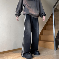 牛仔裤男秋季美式高街潮牌宽松直筒阔腿休闲长裤N915-P53，男装牛仔裤，星座308B-2
