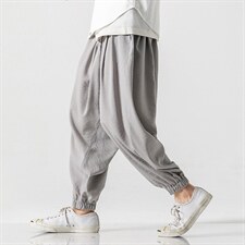 秋装潮休闲哈伦裤男士宽松百搭束脚运动裤日系工装大码K76/P65，男装休闲裤，电商A221A