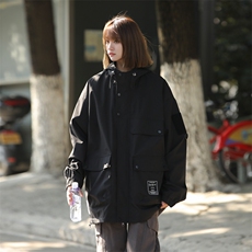 春季新款中性风三防户外夹克男连帽冲锋衣外套DSA157B-JK181-P85，男装夹克，电商A157B