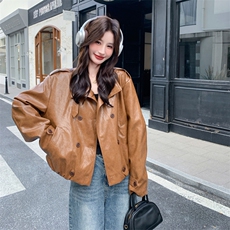 新款春款皮衣夹克已出货9501P175K288，女装短外套，2C095