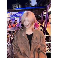 【有货】棕色皮衣外套男春秋款美式复古机车服夹克HT20HH-特P68，男装夹克，星座1007（原301D）