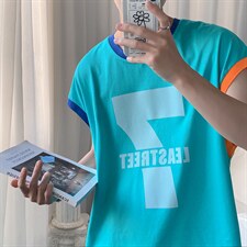 背心短句夏季港风百搭休闲宽松纯短袖T恤男A300-T1023-P30,男装T恤,天晨