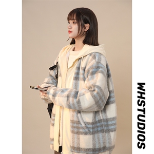 ins加厚中长款毛呢料外套连帽棉衣棉服男 225-2-20909-P135图片