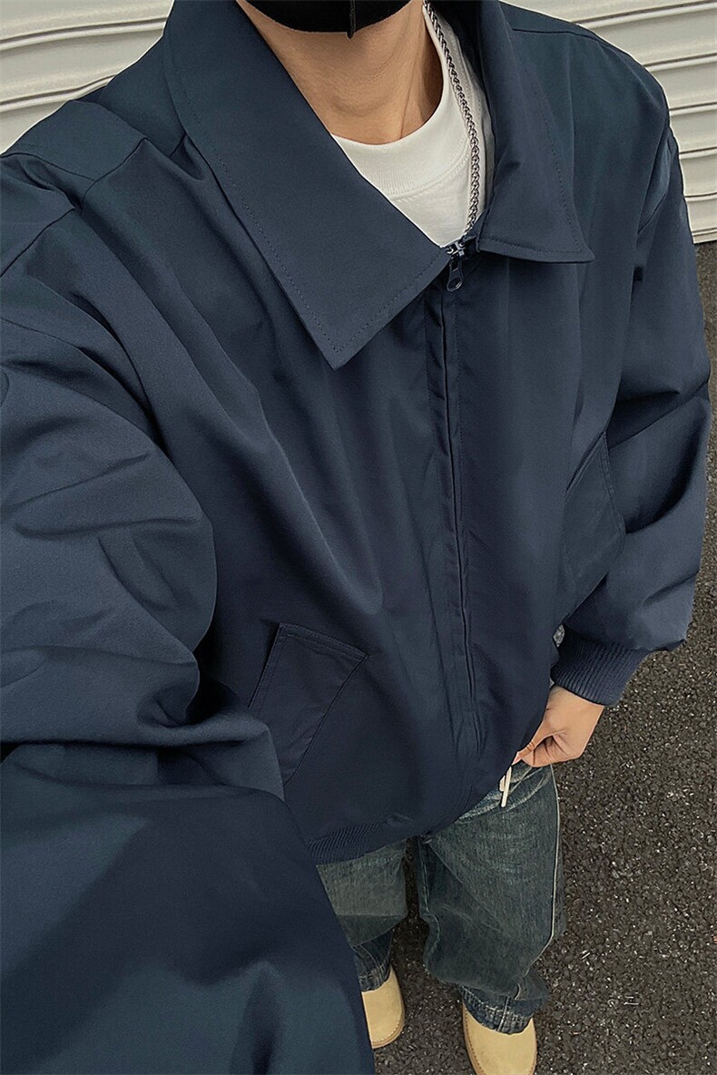 黑墙春季翻领飞行服夹克短款外套男装宽松外套春装拉链衫S384特68,男装夹克,电商A233-1
