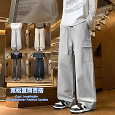 【现货】2025秋冬新款潮流气质宽松阔腿直筒宽松休闲裤3361-P42，男装休闲裤，星座1006
