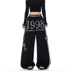 【现货】XZ1218 BKW33 特价P51美式撞色条纹双腰头抽绳卫裤休闲裤图片