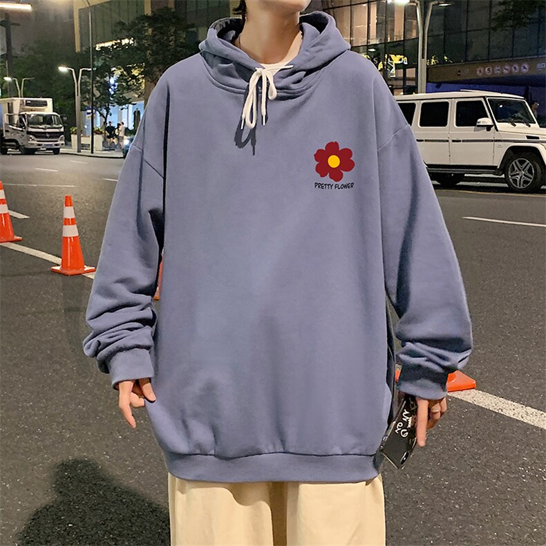 WY2257-P35纯棉连帽卫衣男大码运动帽衫宽松薄外套男,男装卫衣,电商A040