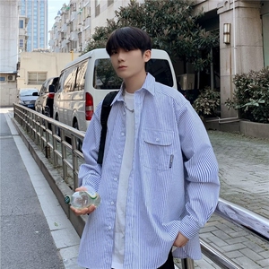 条纹衬衫男长袖春秋休闲衬衣BC02P32图片