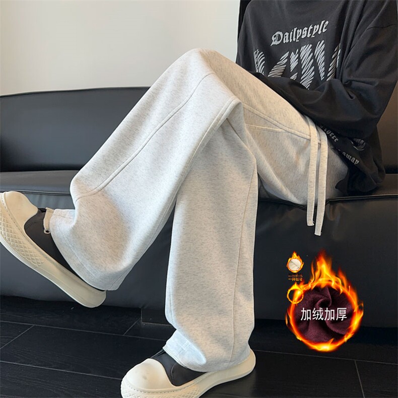 青少年弯刀裤运动加绒休闲卫裤CK47S-2XL特P38加绒特P45,男装休闲裤,电商B325