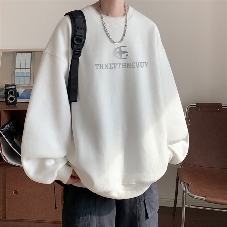 ！圆领卫衣男装港风长袖T恤男外套男WY164-P28,男装卫衣,电商B367