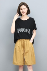 时尚宽松显瘦夏季休闲裤女高腰百搭阔腿裤，女装休闲裤，叶笙衣