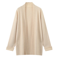 2025年秋季宽松型单件常规长袖开衫休闲/淑女，女装针织衫/毛衣，美够羊绒