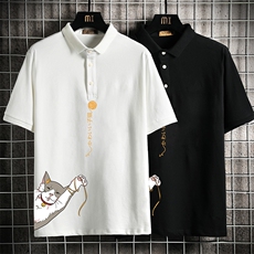 PL57013-P35翻领短袖polo衫男大码胖子半袖t恤男有领保罗衫，男装Polo衫，电商A040A