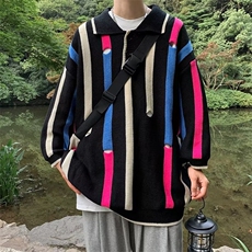 美式街头设计感毛衣男慵懒风休闲针织衫T130P40，男装针织衫/毛衣，星座1116-2