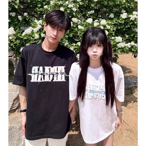 万针全刺绣工艺抖音得物高品质260克重磅纯棉双纱美式高街短袖T恤图片
