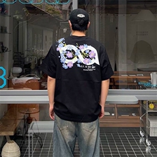 万针全刺绣解构设计260克重磅双纱纯棉高品质美式高街短袖T恤特39，男装T恤，电商A486