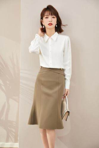 2021秋季新品特种工艺绣气质通勤衬衫，女装衬衫，秋子丰色(3F)