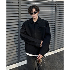 8XL-M春季水洗帆布短款夹克男生vintage美式复古工装外套JK003P98，男装夹克，电商B312