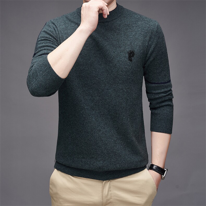 BSS6118限价228元男士新款长袖半高领纯羊毛针织衫休闲青年P156，男装针织衫/毛衣，电商B360