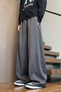 春季新款现货男女同款直筒弯刀休闲裤DSA157B-K2611-P45图片