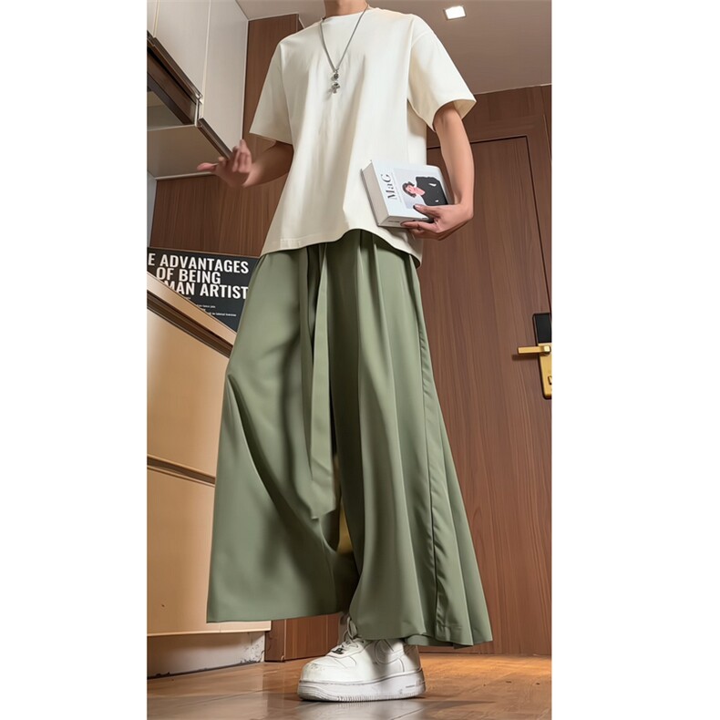 2025 新中式 冰丝 大裤脚阔腿裤 电商A057-K175-P45图片