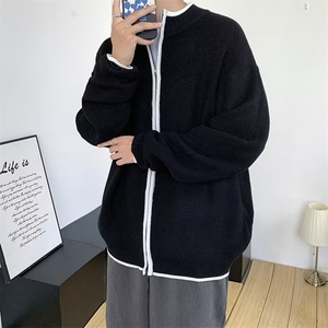 开衫毛衣男生秋冬宽松慵懒风针织衫外套青少年痞帅高级感潮牌M984图片