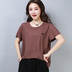 200斤韩版夏季新款宽松T恤女短袖大码女装小衫胖mm遮肚子上衣搭配，女装T恤，涵誉