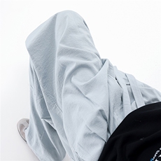 8XL-M白色不透肌理感透气垂感休闲裤男夏季阔腿裤长裤K9137P60，男装休闲裤，电商D206-1