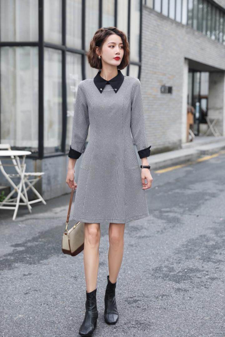 秋款亮钻娃娃连衣裙，女装连衣裙，帕莎尔