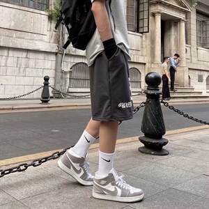 夏季美式复古篮球短裤男潮运动裤休闲五分裤AD57P28图片