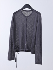 亲肤麻系绳开衫，女装针织衫/毛衣，优麦羊绒（原洪叶羊绒）