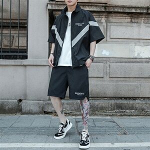 夏季新款套装男薄款韩版防晒衣休闲两件套DS774T图片