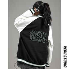 秋装新品潮韩版夹克棒球服男女中性风胸针刺绣潮牌外套8013-P95，男装夹克，电商A441-1