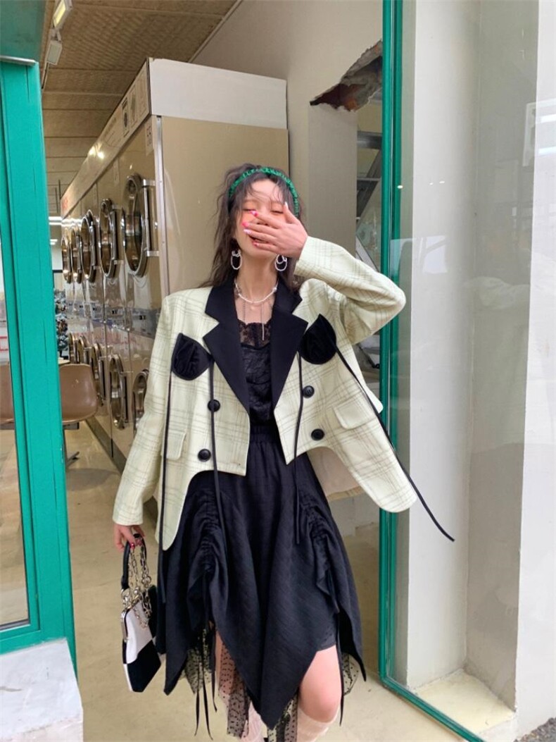 圆弧下摆清新外套，其它，YOUER DENG