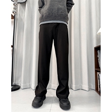 黑色垂感西裤男款秋冬季直筒cleanfit休闲西装裤25XK67299特批40，男装西服套装，电商A042