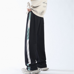 55%棉45%涤纶 YK86017-P35 侧边渐变色三条杠运动卫裤男女休闲裤图片