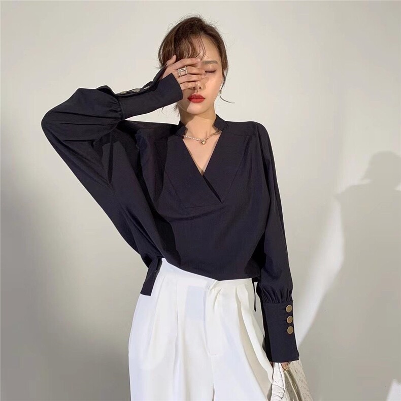 《现货》宽V灵动设计感衬衣，其它，M&VC