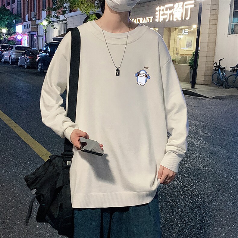 M67167-P45 加绒款-P65圆领毛衣男大码针织衫男毛线衣线衫图片
