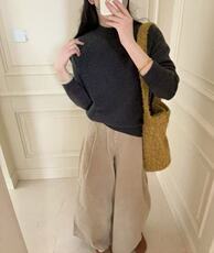 2025百搭时尚简约半高圆领针织衫，女装针织衫/毛衣，羿纯羊绒高端店