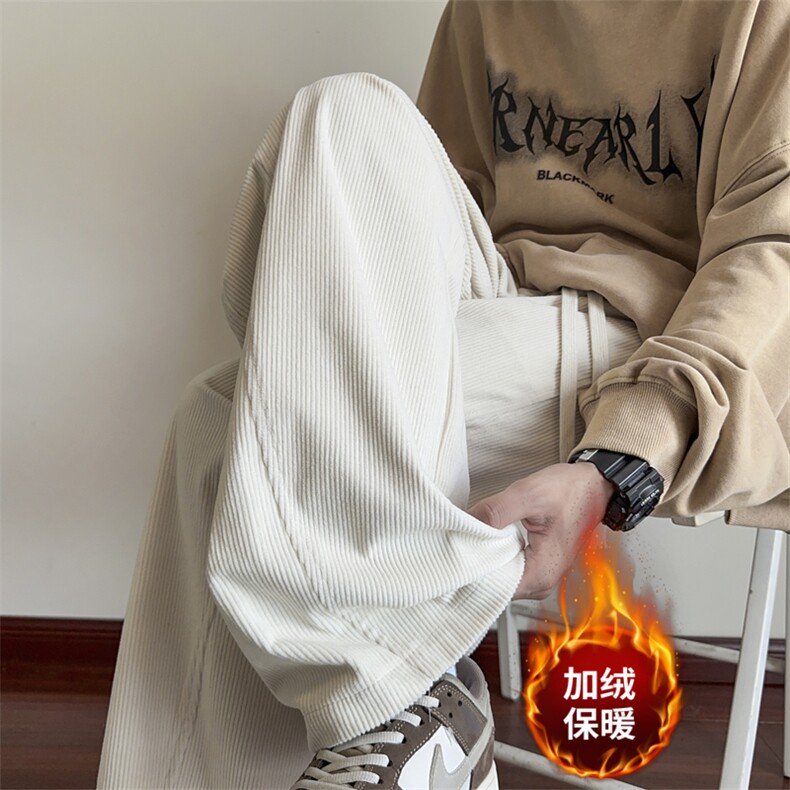 加绒休闲裤男宽松灯芯绒弯刀裤K3657-P45加绒P55控68加绒控78,男装卫衣,星座209-2